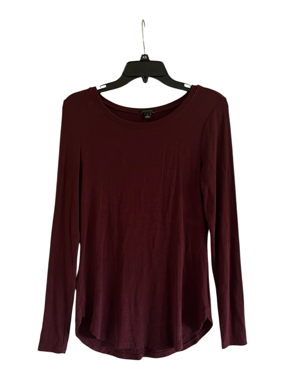 Ann Taylor Scoop Neck Maroon Size Small Long Sleeve Sweater